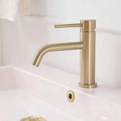 Robinet Lave-Mains|Rea Robinet de lavabo Lungo lungo gold brush