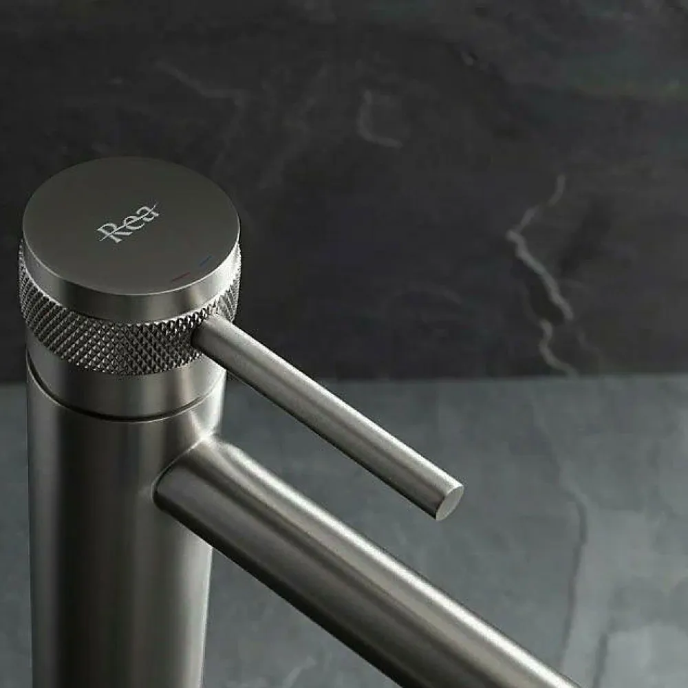 Rea Robinet De Lavabo Lungo Grip High Titanium