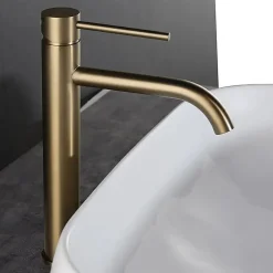 Robinet Lave-Mains|Rea Robinet De Lavabo Lungo High Brush Gold
