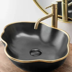 Robinet Lave-Mains|Rea Robinet De Lavabo Lungo High Brush Gold