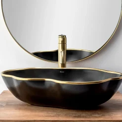 Robinet Lave-Mains|Rea Robinet De Lavabo Lungo High Brush Gold