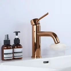 Rea Robinet de lavabo Lungo Rose Gold low