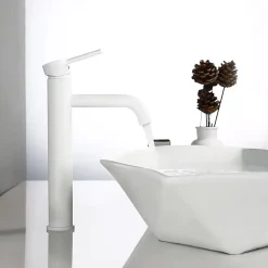 Rea Robinet de lavabo Lungo white high