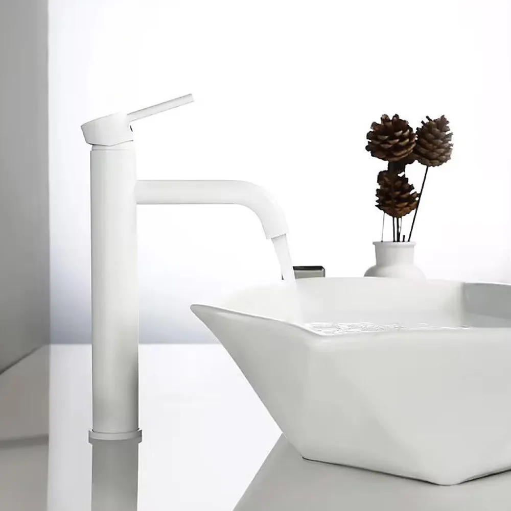 Rea Robinet de lavabo Lungo white high