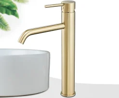 Robinet Lave-Mains|Rea Robinet de lavabo Lungo gold high