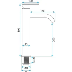 Rea Robinet De Lavabo Ontario Js-11801-1Gg High Titanium