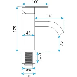 Rea Robinet De Lavabo Ontario Js-11801Gg Low Titanium