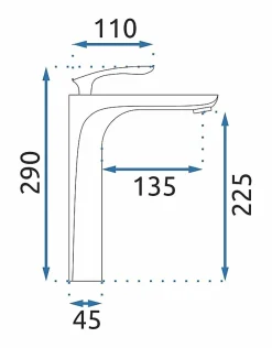 Robinet Lave-Mains|Rea Robinet de lavabo Orbit chrome high