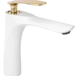 Robinet Lave-Mains|Rea Robinet de lavabo Orbit white gold low