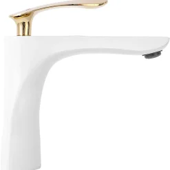 Robinet Lave-Mains|Rea Robinet de lavabo Orbit white gold low