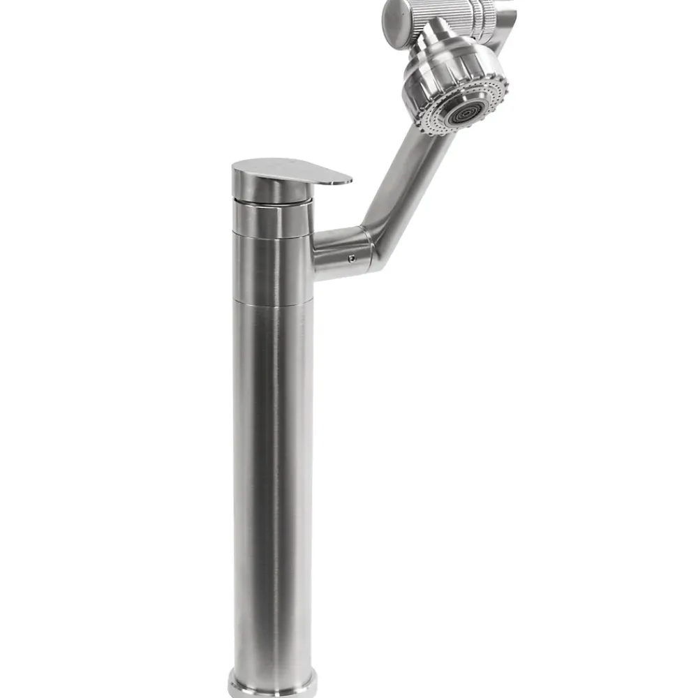 Rea Robinet de lavabo Paco brushed nickel high