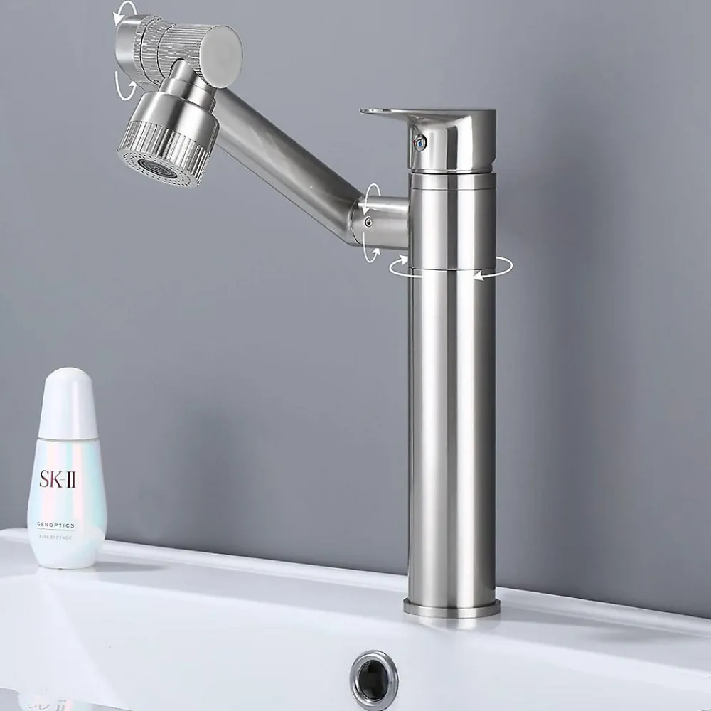 Rea Robinet de lavabo Paco brushed nickel high
