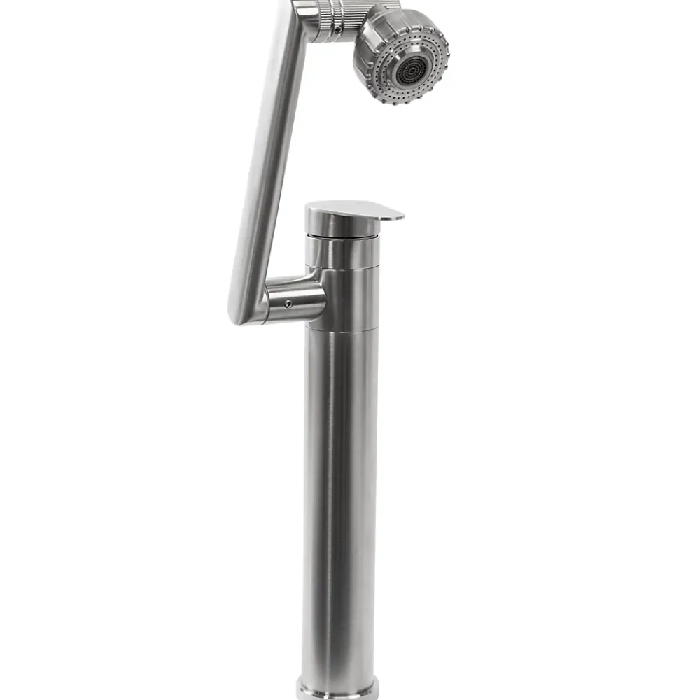 Rea Robinet de lavabo Paco brushed nickel high