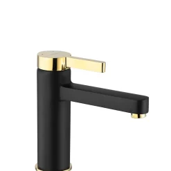 Rea Robinet de lavabo Polo black gold low