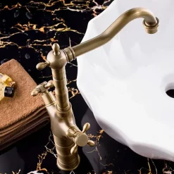 Robinet Lave-Mains|Rea Robinet de lavabo Rustico antique gold
