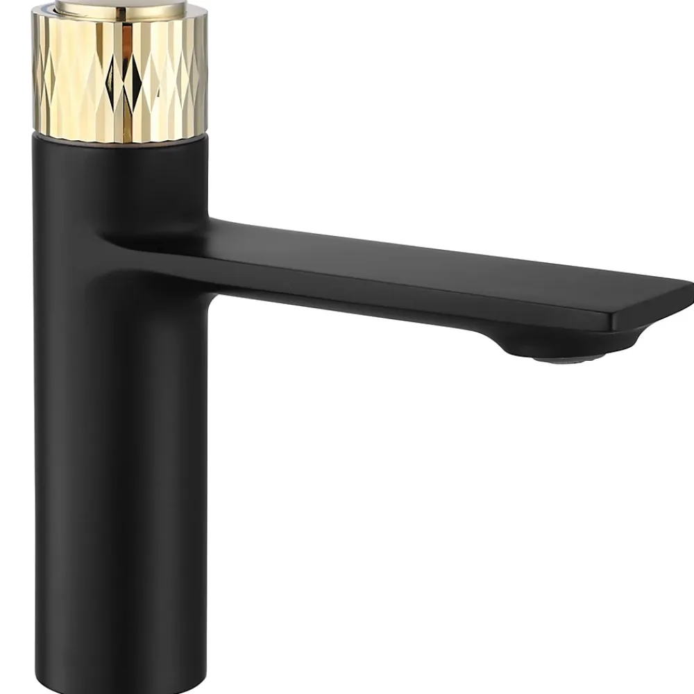 Rea Robinet de lavabo Storm black gold low