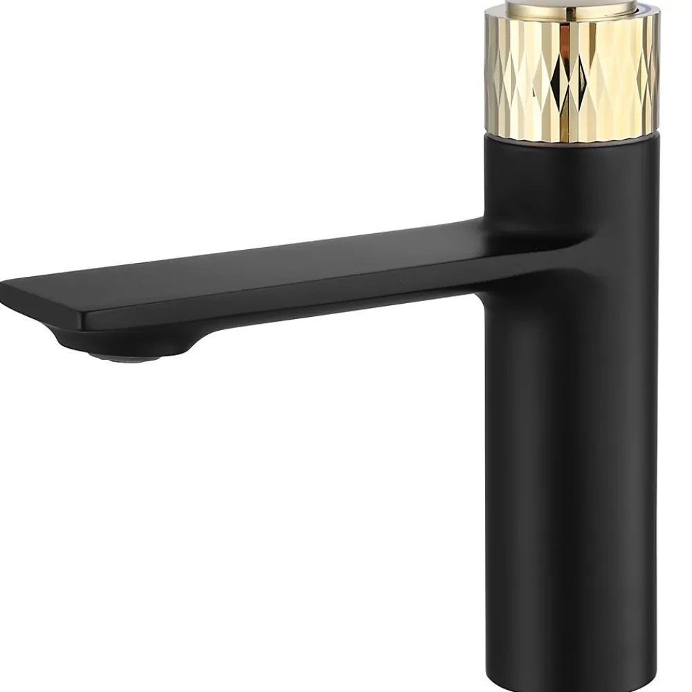 Rea Robinet de lavabo Storm black gold low