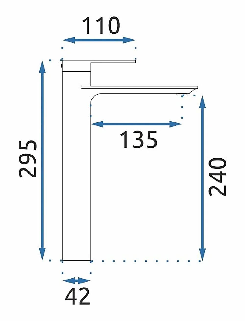 Robinet Lave-Mains|Rea Robinet de lavabo Storm chrome high