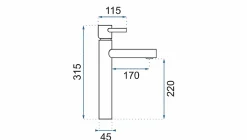 Robinet Lave-Mains|Rea Robinet de lavabo Tess high black