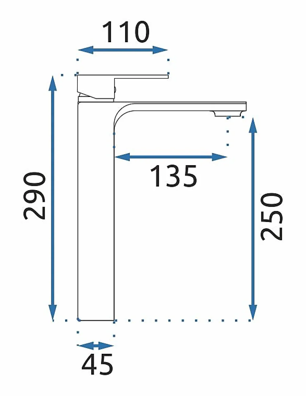 Robinet Lave-Mains|Rea Robinet de lavabo Urban gold high