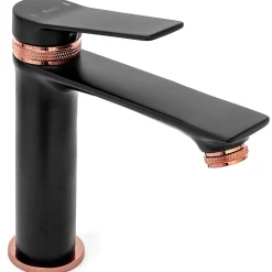 Robinet Lave-Mains|Rea Robinet de lavabo Viral black rose gold low