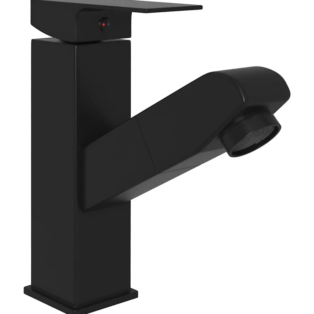 Robinet Lave-Mains|Helloshop26 Robinet de lavabo retractable de salle noir