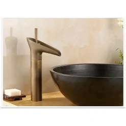 Robinet De Bidet|Deko Robinet de lavabo, robinet de salle de bain cascade, mitigeur de salle de bain, mitigeur monocommande vintage