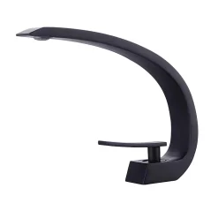 Hudor Robinet de lavabo sur plage BNF606B en laiton noir collection Céphise