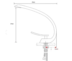 Hudor Robinet de lavabo sur plage BNF606B en laiton noir collection Céphise