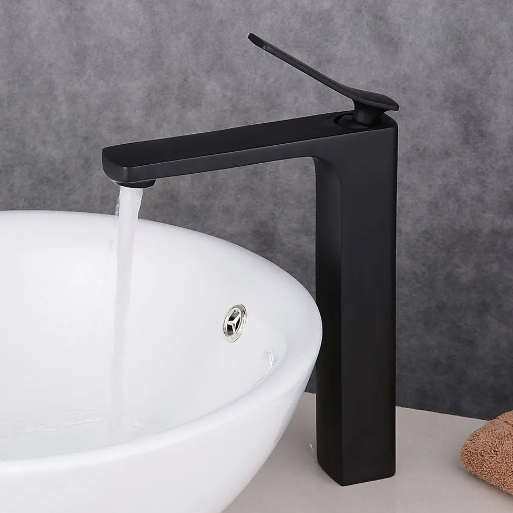Kroos Robinet de lavabo surélevé pour Vasque Noir