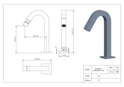 Essebagno Robinet de lave-mains noir Quartos