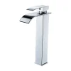 Robinet De Bidet|Deko Robinet de salle de bain à bec haut cascade en laiton mitigeur de lavabo robinet de lavabo chromé design moderne