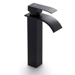 Robinet Lavabo Et Vasque|Cecipa Max Robinet de Salle de Bain Noir Moderne - Sortie Cascade Naturelle, Mitigeur de Lavabo Cascade