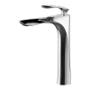 Robinet De Bidet|Deko Robinet de salle de bain mitigeur en chrome blanc doré peinture blanche grand pont à un trou pour montage sur lavabo Argent
