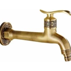 Robinet Lave-Mains|Deko Robinet en laiton antique avec poignée à levier, Laiton aspect ancien