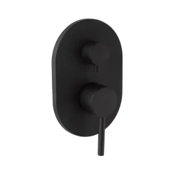 Robinet De Douche|Kiamami Valentina Robinet Encastré De Douche Avec Inverseur Noir Mat - Fassa