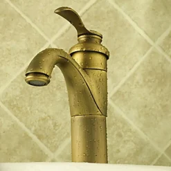Robinet Lave-Mains|Kroos Robinet lavabo, finition en laiton pour un style classique