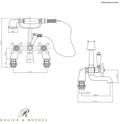 Robinet De Baignoire|Generique Robinet melangeur baignoire retro sur plage VICTORIA
