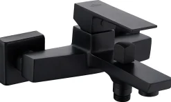 Robinet De Baignoire|Invena Robinet Mitigeur Baignoire Noir Carrée Monocommande Paros
