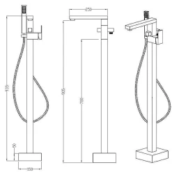 Colonne De Baignoire|Stano Robinet mitigeur baignoire sur pied MENTO
