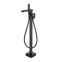 Stano Robinet mitigeur baignoire cascade TANO sur pied noir mat