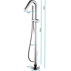 Colonne De Baignoire|Valaz Robinet mitigeur baindouche sur pied PILOS chrome