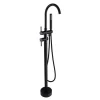 Colonne De Baignoire|Valaz Robinet mitigeur baindouche sur pied CALGARY noir mat