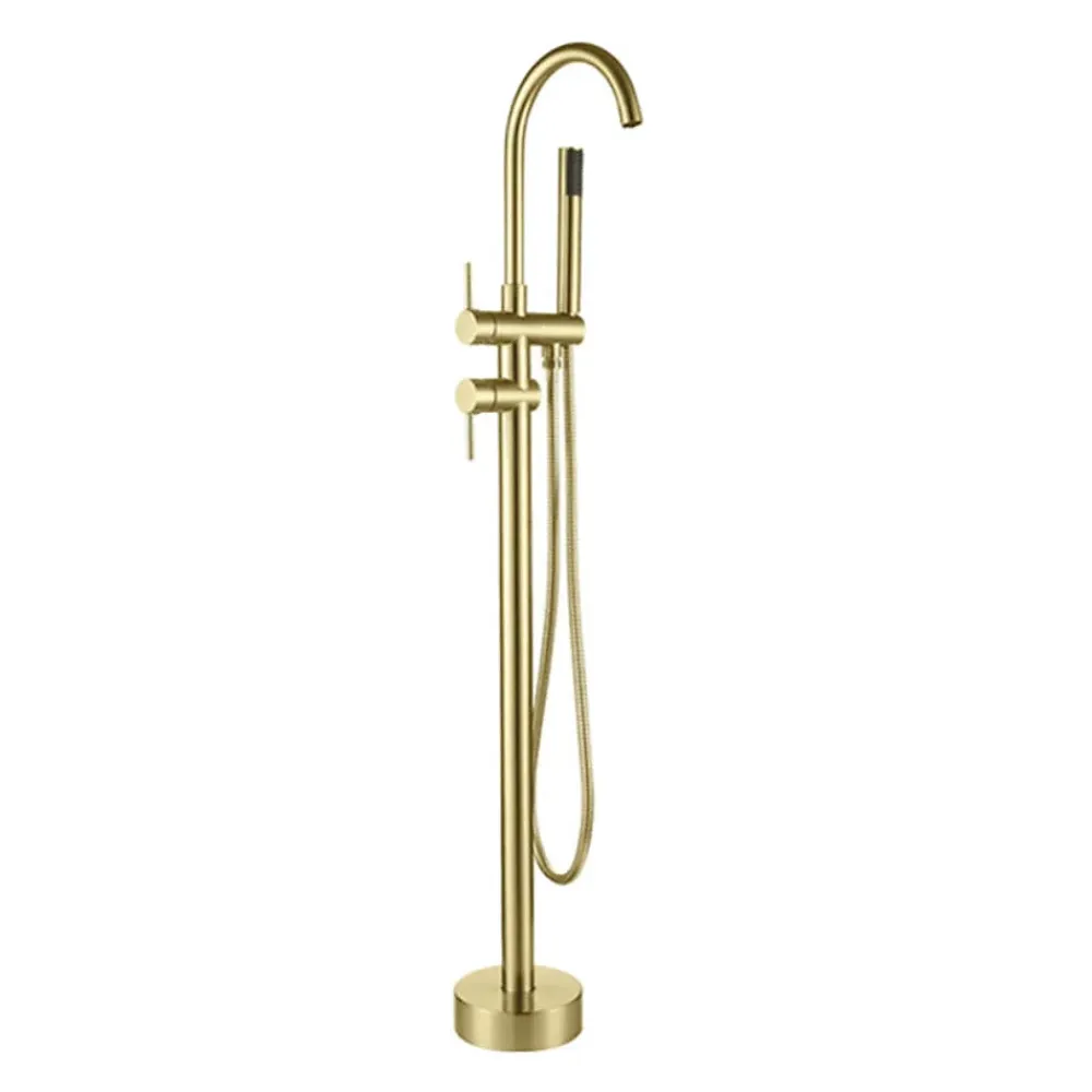 Valaz Robinet mitigeur baindouche sur pied CALGARY or brosse
