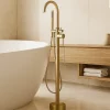 Colonne De Baignoire|Stano Robinet mitigeur baindouche sur pied DEBRIO or brosse
