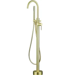 Colonne De Baignoire|Stano Robinet mitigeur baindouche sur pied DEBRIO or brosse