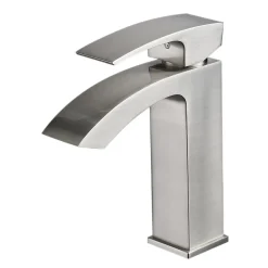 Saniverre Robinet mitigeur bec cascade LERIO chrome brossé -