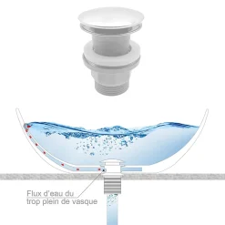 Ferro Robinet mitigeur CIRICULUS Or brossé + bonde