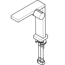 Bernstein Robinet mitigeur corps haut en noir pour lavabo ou vasque NT3220B