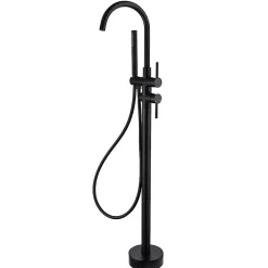 Colonne De Baignoire|Bellegno Robinet mitigeur de baignoire sur pied BAGNO noir mat
